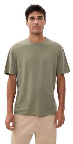 Officine Generale Crew Neck Tee Olive XS