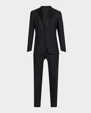 Men's Tailored Wool Barathea Tuxedo
