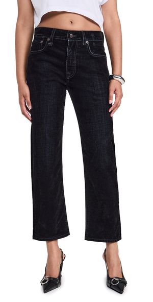 R13 Romeo Velvet Jeans Flocked Black 25