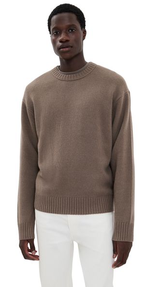 FRAME Cashmere Crew Neck Sweater Latte Brown L
