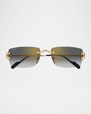 Men's CT0550SM Metal Rectangle Sunglasses