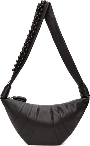 LEMAIRE Brown Pearls Medium Croissant Bag