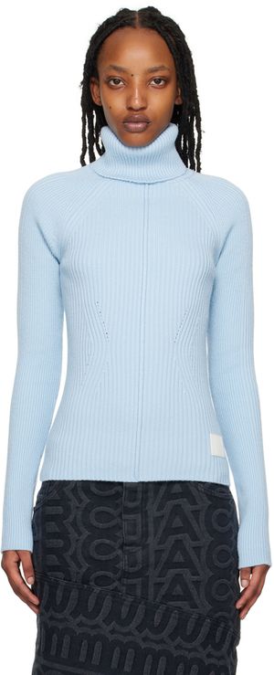 Marc Jacobs Blue 'The Ribbed' Turtleneck