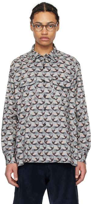Engineered Garments Gray Printed Shirt