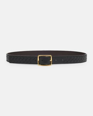 Reverso Intrecciato Calfskin Leather Belt