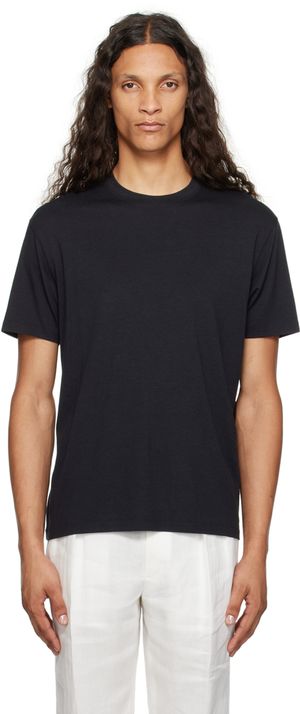 TOM FORD T-shirt noir à col ras du cou