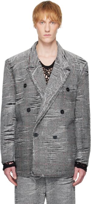 Diesel Gray D-Pekka-Fsg Denim Blazer