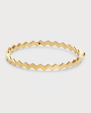 18K Yellow Gold Bangle, 48x58mm