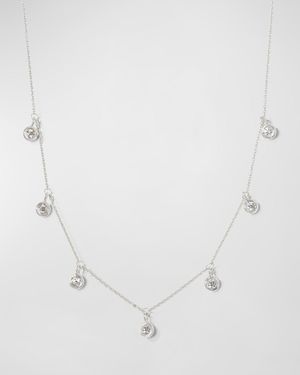 18k 7-Station Diamond Dangle Necklace