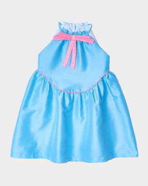 Girl's Petite Bow Dress, Size 3T-10