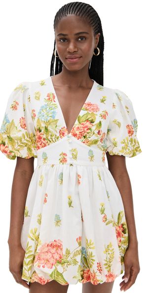 Hemant and Nandita Balloon Hem Mini Dress Multi XS