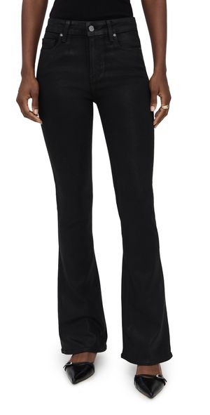 PAIGE Laurel Canyon Jeans Black Fog Luxe Coating 29