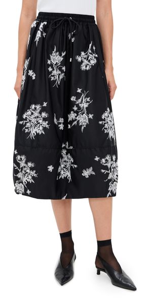Cinq à Sept Wildflower Whimsy Sirani Skirt Black/Ivory S
