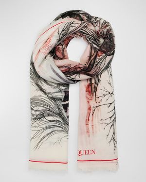 Skeleton Maiden Wool Scarf
