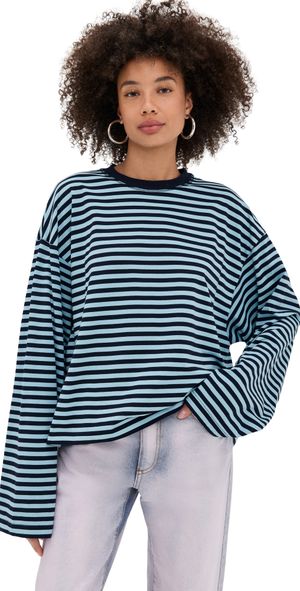 Lioness Bloom Long Sleeve Tee NAVY SEA STRIPE S