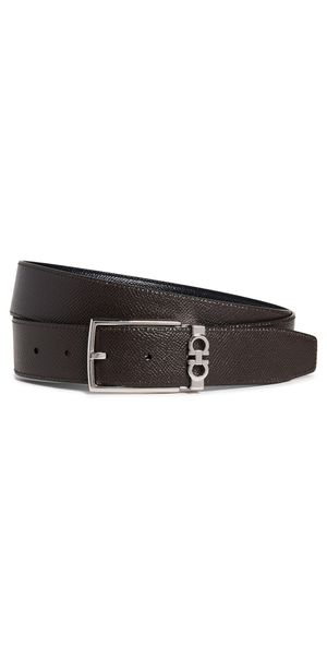 FERRAGAMO Gancio Reversible Belt Black/Brown 115