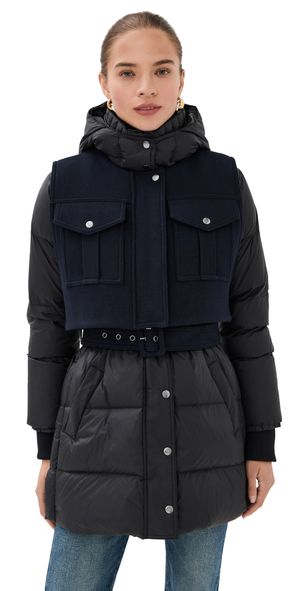 Veronica Beard Jarvis Down Puffer Coat Black XL