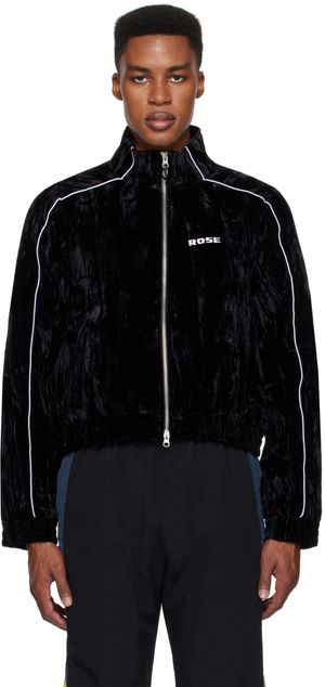 Martine Rose Blouson de survêtement écourté noir