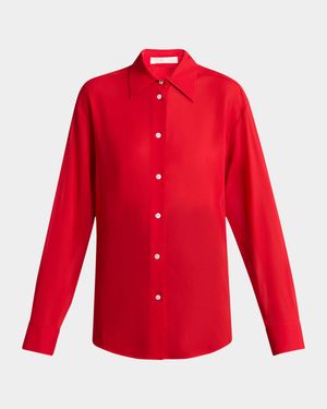 Elia Button Down Silk Blouse