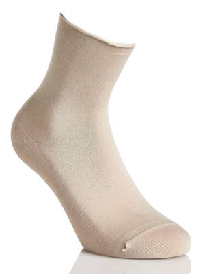 Bleuforet - Chaussettes veloutées en coton mélangé - Taille 39/41 - Beige