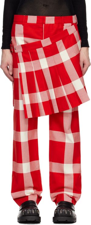 Charles Jeffrey LOVERBOY Red Skouser Trousers