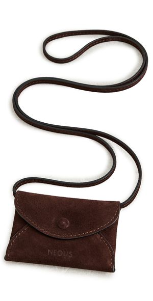NEOUS Mintaka Pocket Suede Pocket Crossbody Bag Dark Chocolate One Size