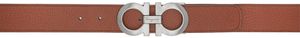 Ferragamo Brown Reversible Gancini Belt
