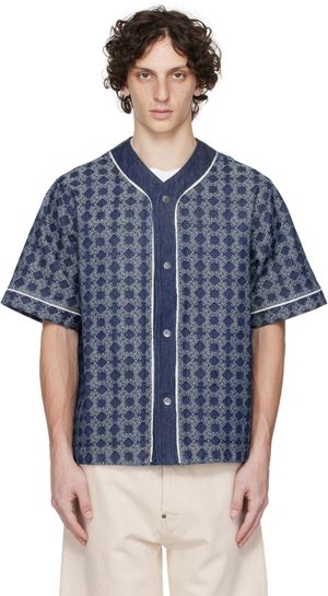 AMIRI Black MA Quad Baseball Denim Shirt