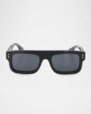 Men's Rectangle Acetate Sunglasses