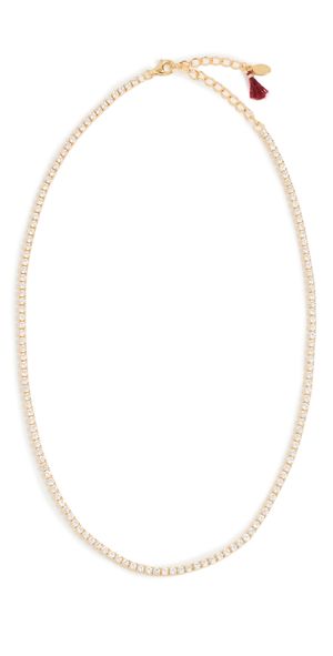 SHASHI Tennis Diamond Necklace Gold One Size
