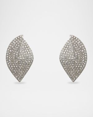 Pave Deco Feather Earrings