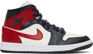 Nike Jordan Baskets mi-montantes Air Jordan 1 noir et rouge