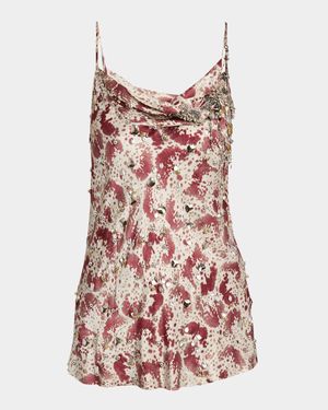 Chai Printed Embellished Blouse