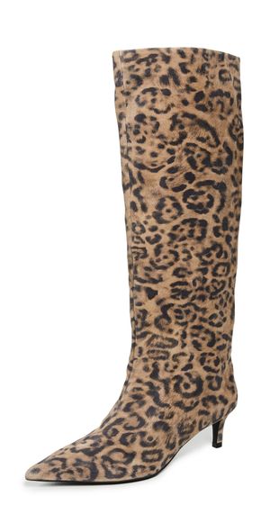 Free People Kiki Kitten Heel Boots Spotted Leopard 6.5