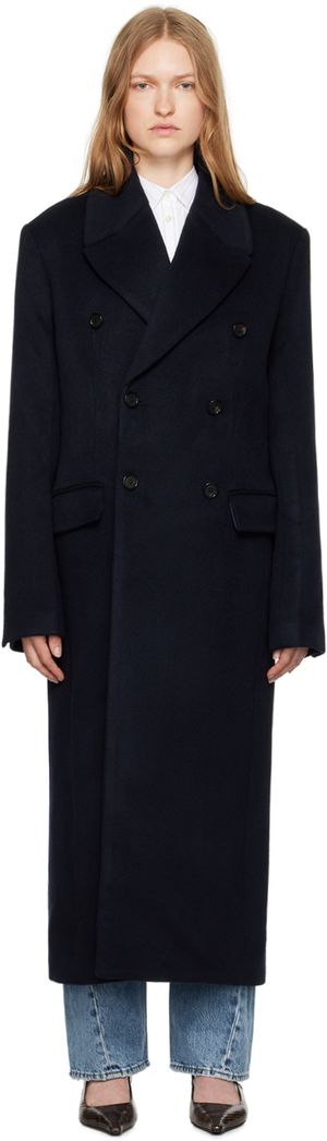 TOTEME Manteau ample bleu marine