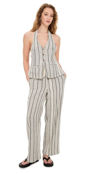 Free People Take Me To Paris Striped Two Piece Set Rocky Stripe S