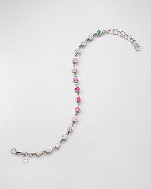 Sterling Silver Ombre Sapphire Tennis Bracelet