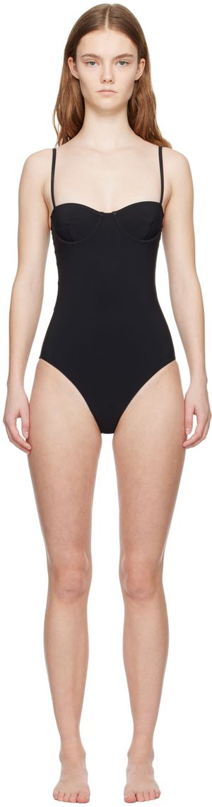 TOTEME Black Bra One-Piece Swimsuit