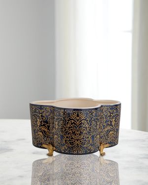 Richmond Damask Quatrefoil Planter