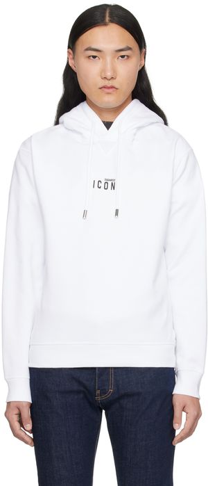 Dsquared2 Pull à capuche blanc à logo Icon