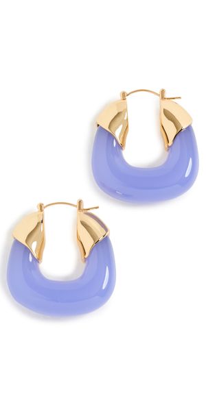 Lizzie Fortunato Organic Hoops In Periwinkle Blue One Size