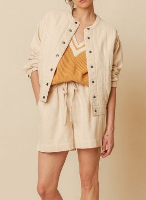 Indi & Cold - Veste ample en coto bio - Taille L - Beige