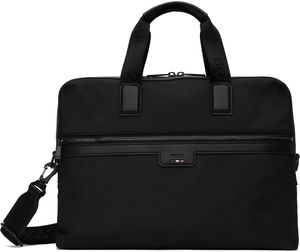 BOSS Black Embossed-Logo Briefcase
