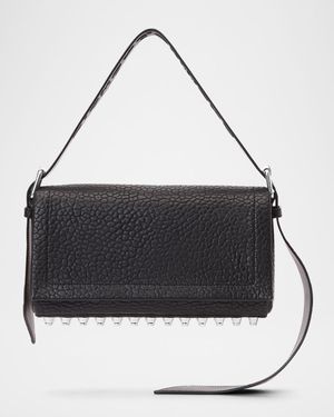 Ricco Medium Studded Leather Shoulder Bag