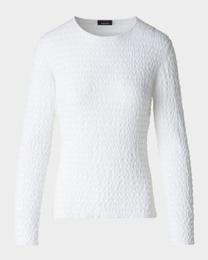 Textured Knit Crewneck Sweater