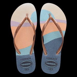 Havaianas - Tongs à semelle imprimée - Taille 41/42BR - Beige