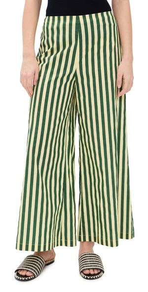SIMONMILLER Toni Poplin Pants GUMMY GREEN/ECRU M