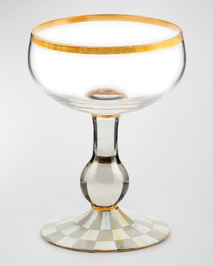 Sterling Check Coupe Glass