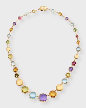 18k Jaipur Graduated Mixed Gemstone Necklace