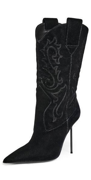 Paris Texas Lidia Western Embroidered Boots 105mm Black 39